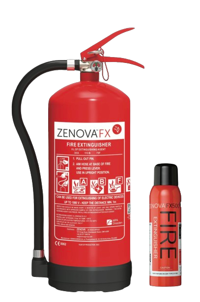 Zenova FX All-in-One Fire Extinguisher – 1.6 gal & 2.4 gal (6 L & 9 L)