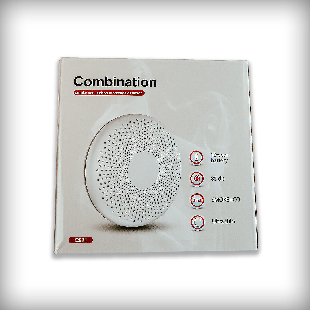Smoke and carbon monoxide detector, 2-in-1, with audible alarm, CS11