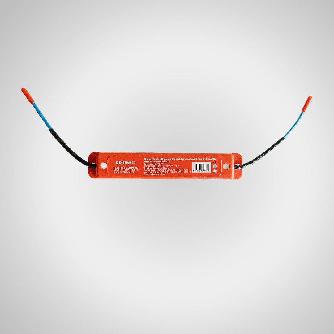 FlareStix – automatic aerosol fire-suppression module for batteries and narrow enclosures