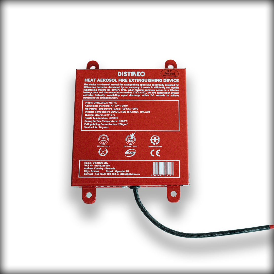 FlareRack – compact automatic thermal-aerosol fire-suppression system