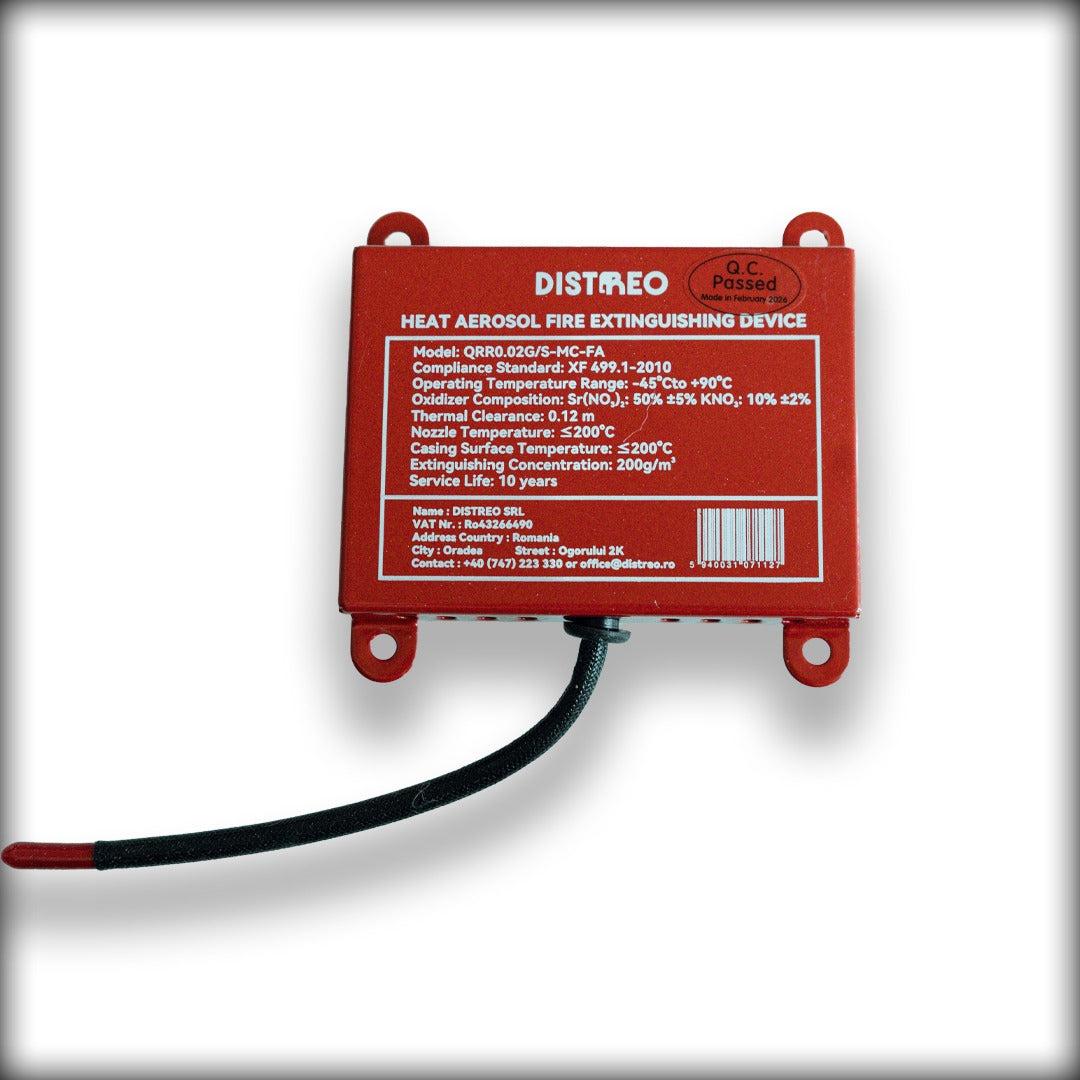 FlareRack – compact automatic thermal-aerosol fire-suppression system