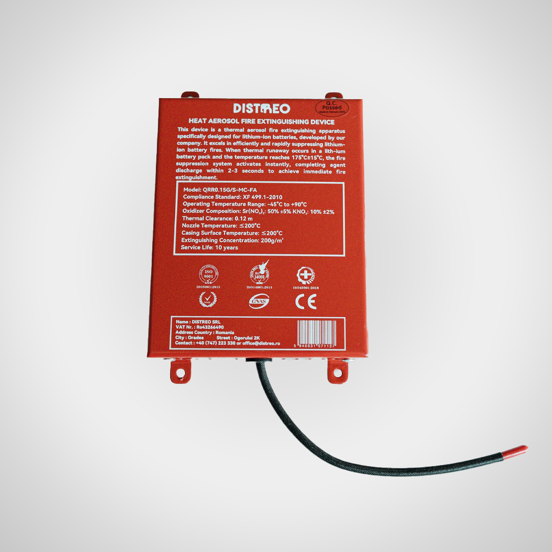 FlareRack – compact automatic thermal-aerosol fire-suppression system