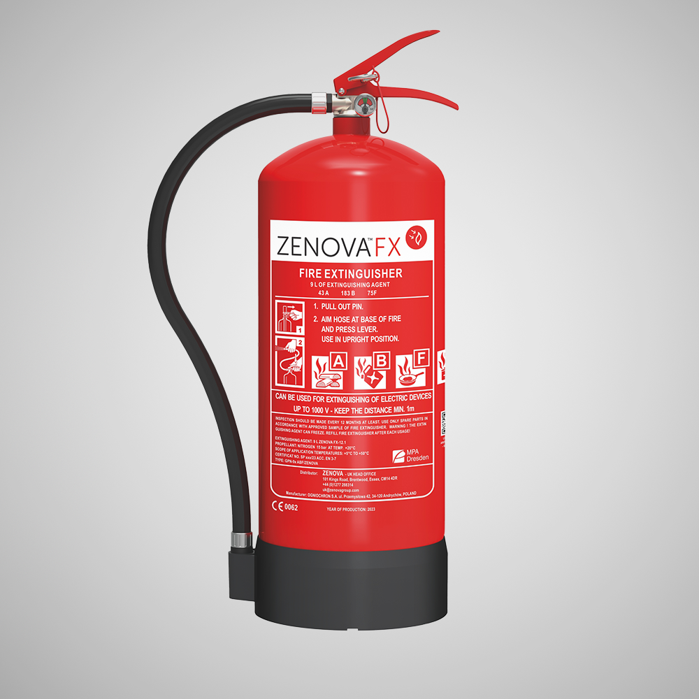 Zenova FX All-in-One Fire Extinguisher – 1.6 gal & 2.4 gal (6 L & 9 L)